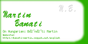 martin banati business card